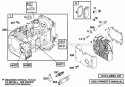 Cylinder Head Diagram and Parts List for 256702-0100-01  Briggs and Stratton Engine